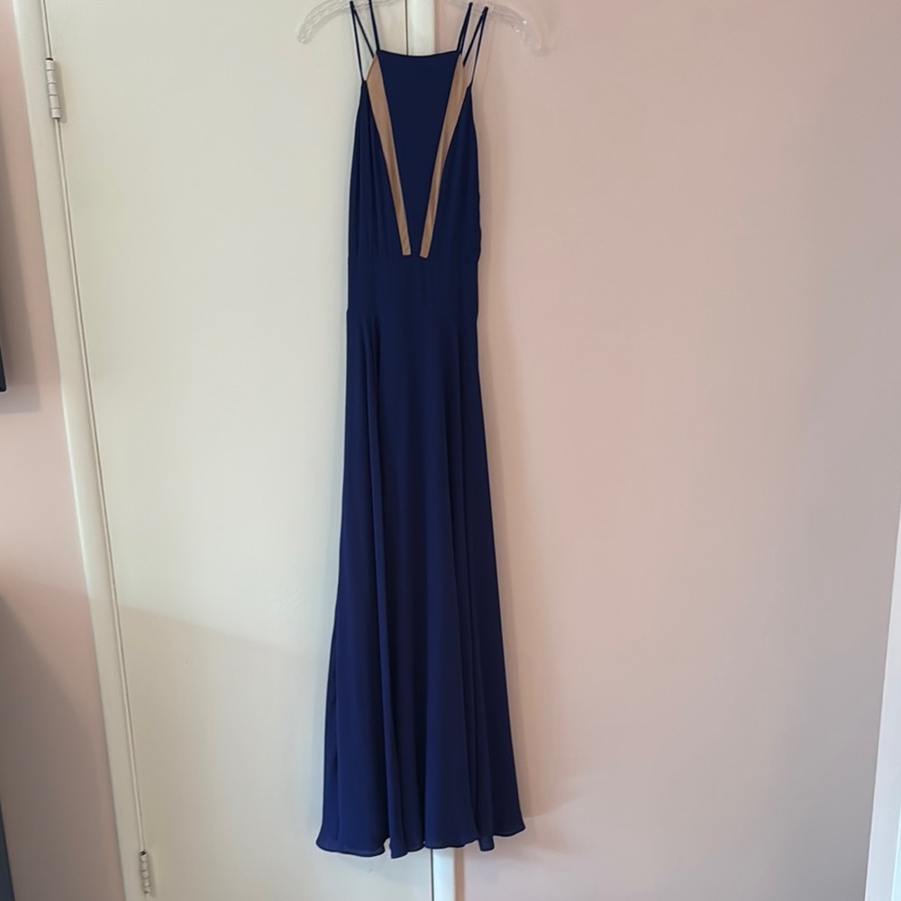 Elegant Blue Evening Dress by Fame and Partners